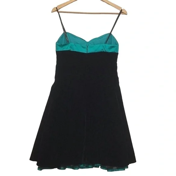 Joseph Ribkoff black velvet strapless ruffle tulle dress crinoline fit & flare 8 - Picture 4 of 16